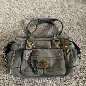 Coach grey leather purse
